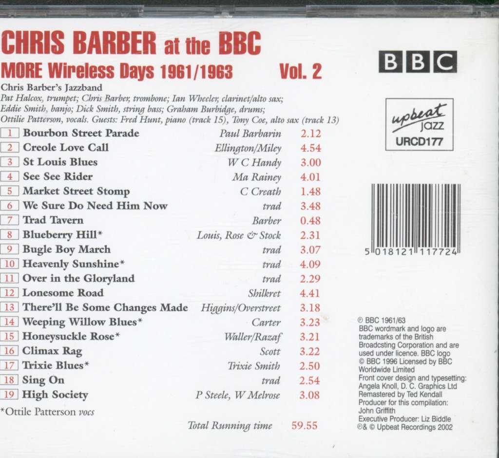 Chris Barber - Chris Barber At The BBC Vol. 2, More Wireless Days 1961/1963 (Broadcast Recordings 1961/1963) - Cd