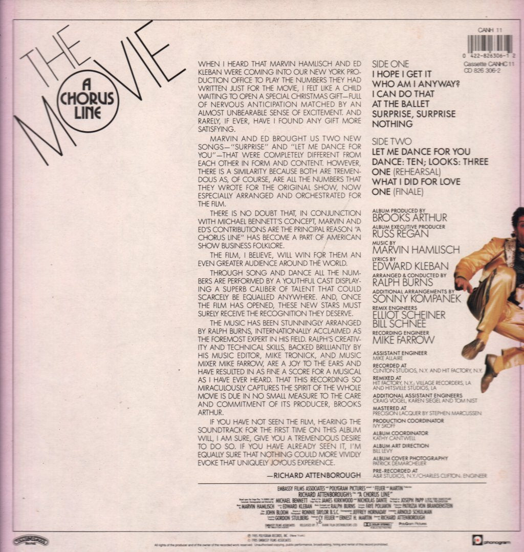 A Chorus Line The Movie - Original Motion Picture Soundtrack - Lp