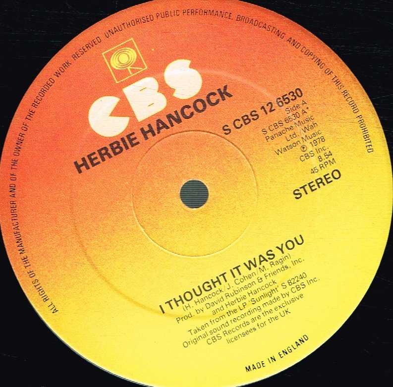Herbie Hancock - I Thought It Was You - 12 Inch