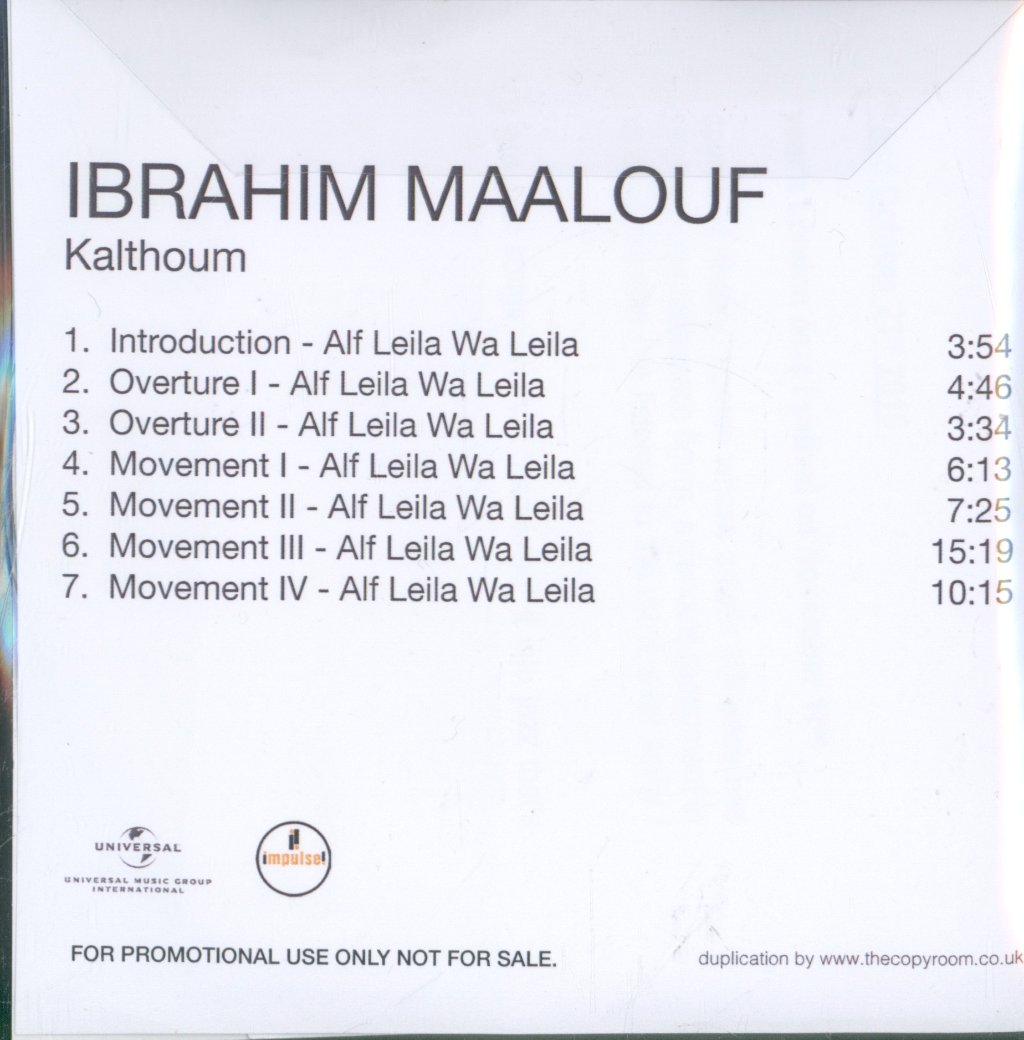 Ibrahim Maalouf - Kalthoum - Cdr