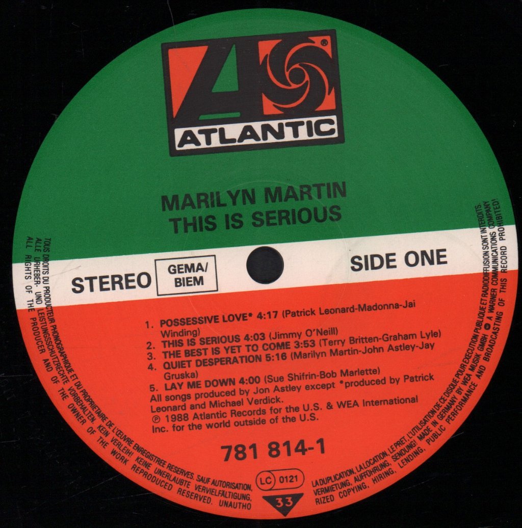 Marilyn Martin - This Is Serious - Lp