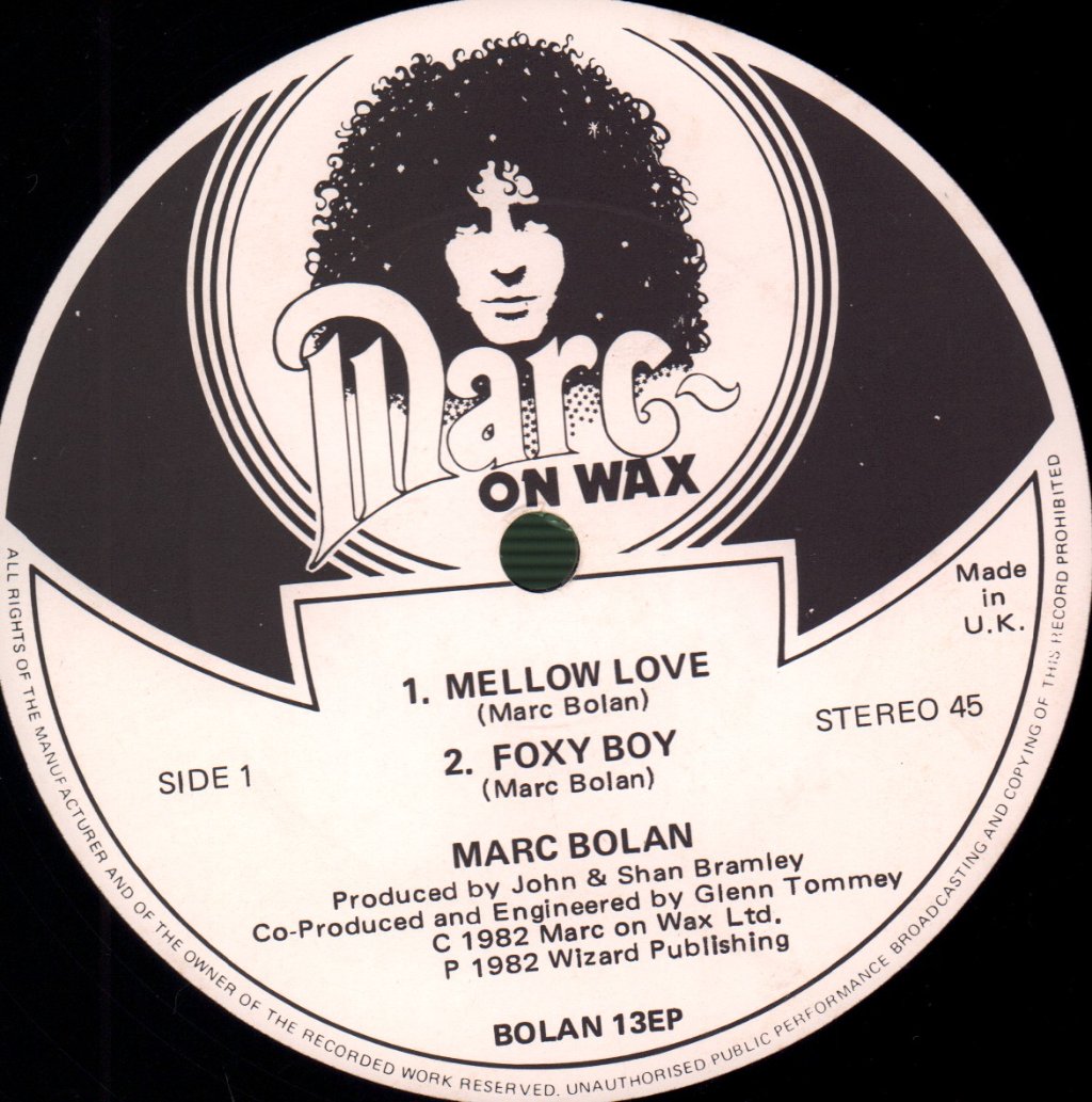 Marc Bolan - Mellow Love - 12 Inch