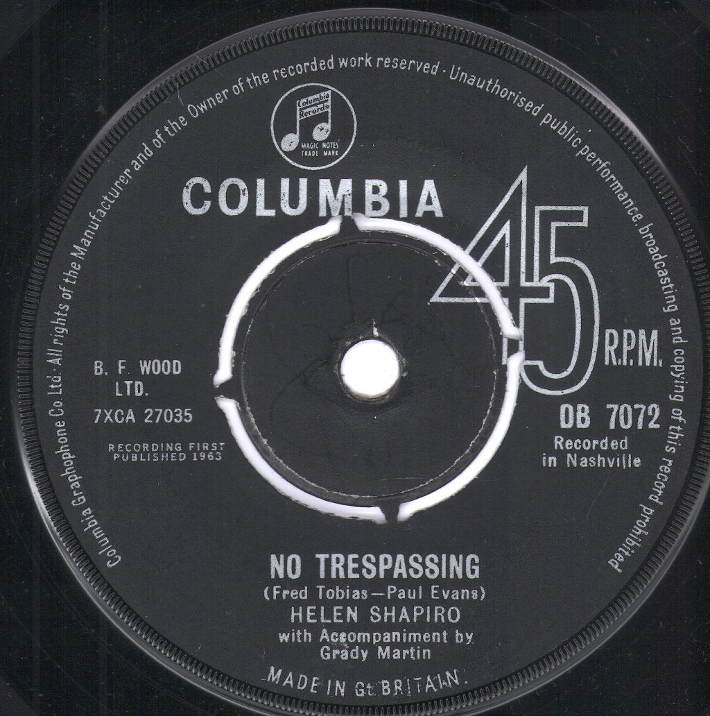 Helen Shapiro - No Trespassing - 7 Inch