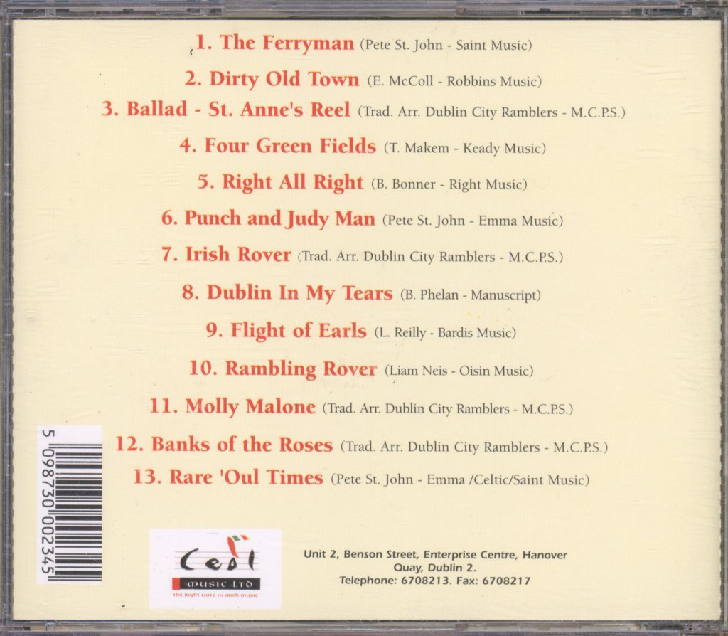 Dublin City Ramblers - Live At Johnny Fox's Pub - Cd