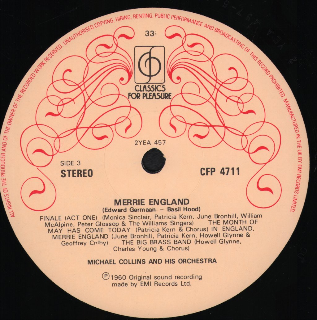 William McAlpine / June Bronhill / Peter Glossop / Michael Collins And His Orchestra - Merrie England - Double Lp