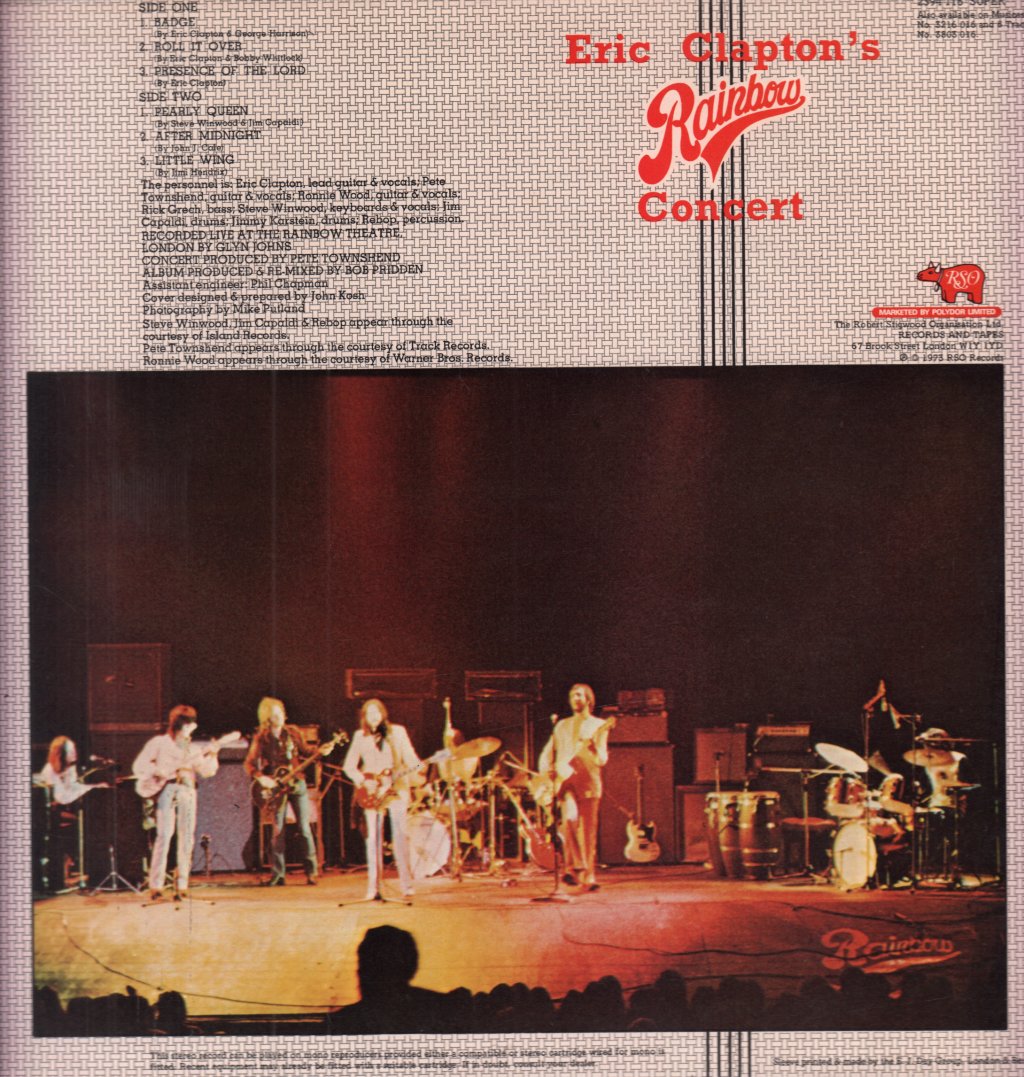 Eric Clapton - Rainbow Concert - Lp
