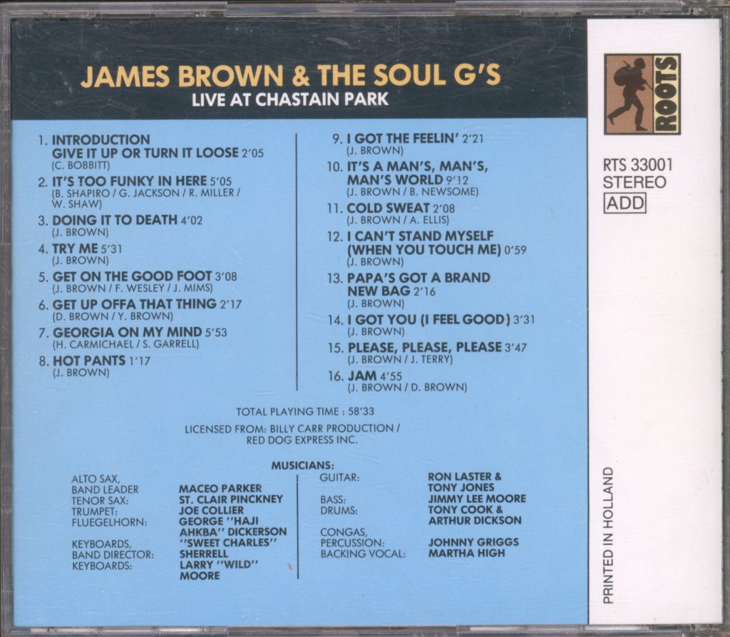 James Brown And The Soul G's - Live At Chastain Park - Cd