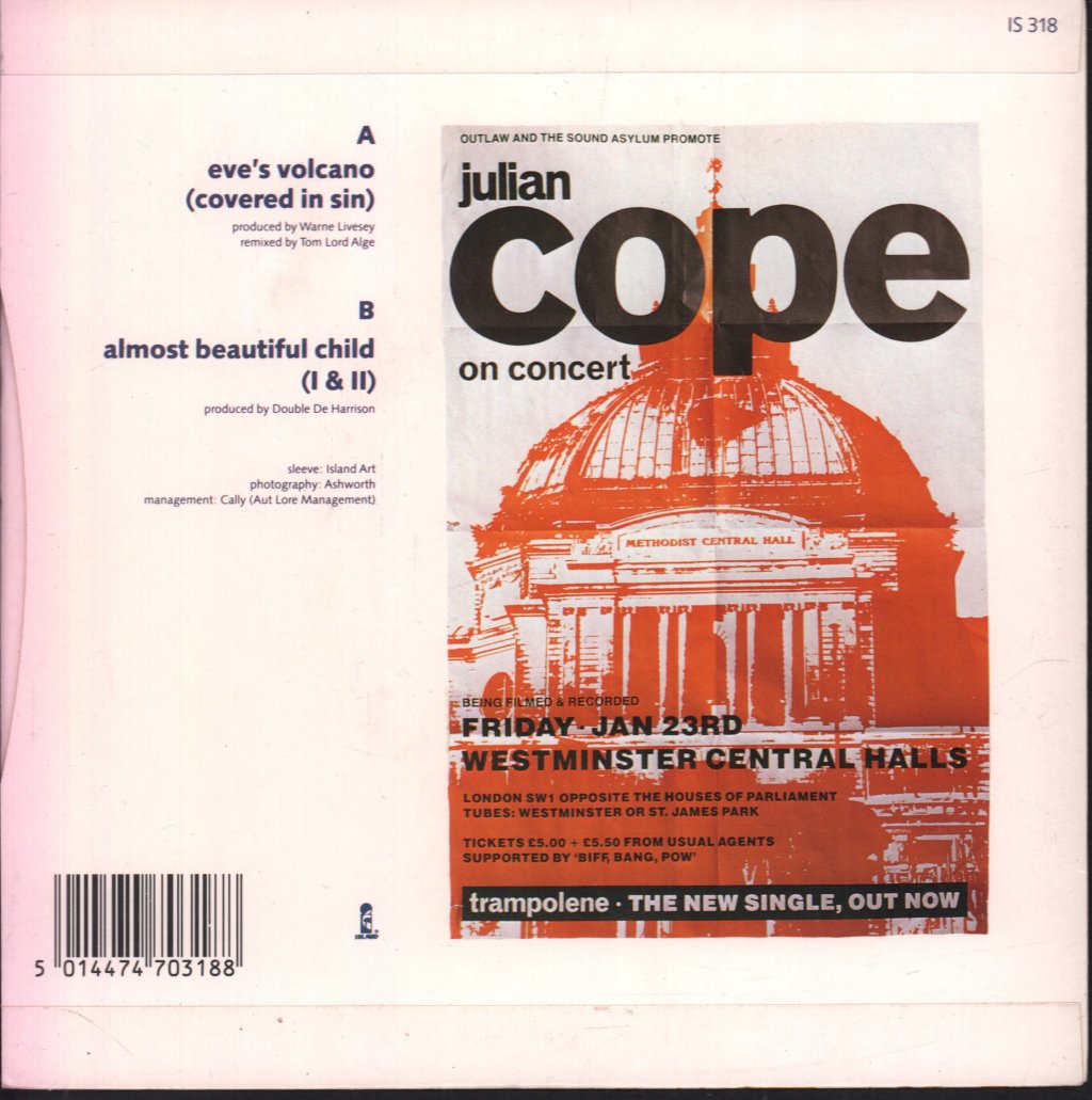 Julian Cope - Eve's Volcano - 7 Inch