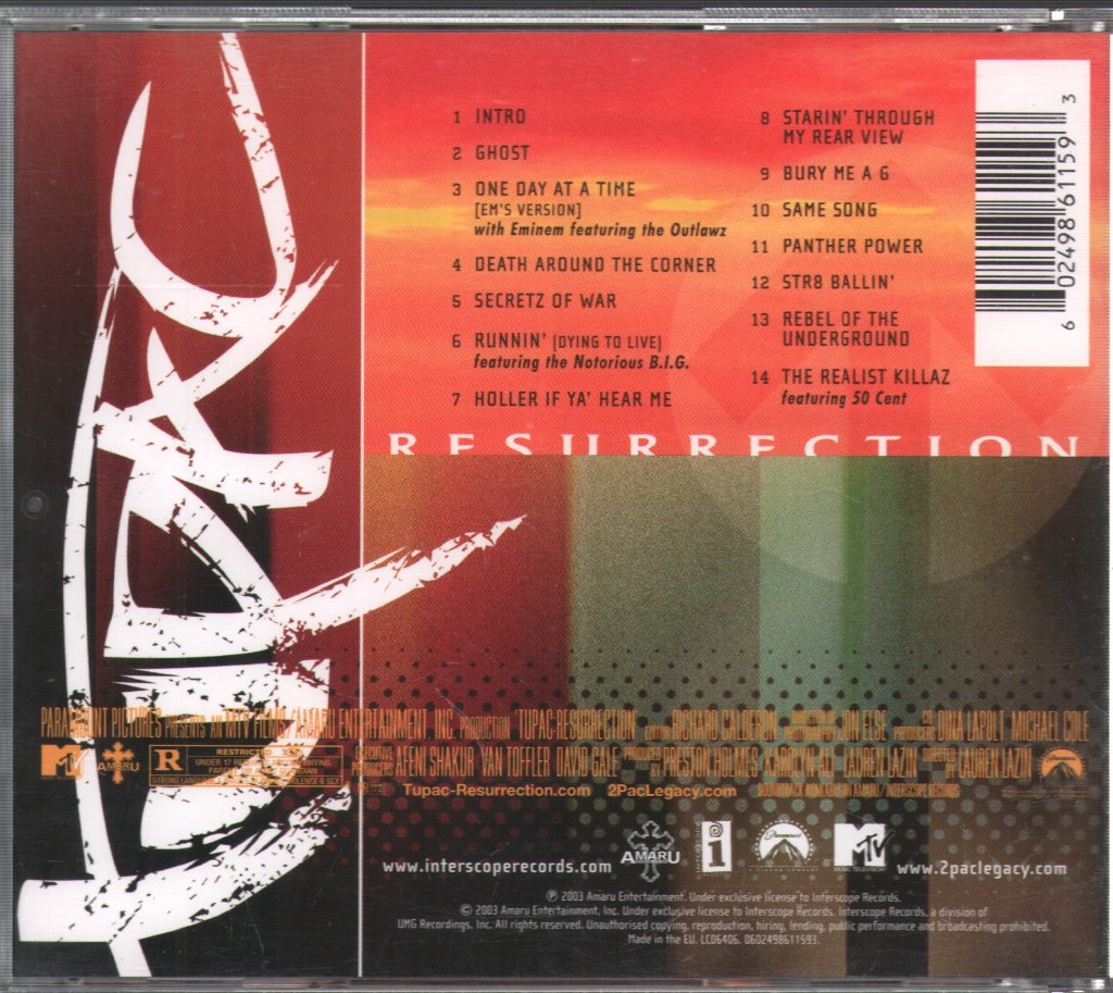 Tupac - Resurrection (Music From And Inspired By The Motion Picture) - Cd