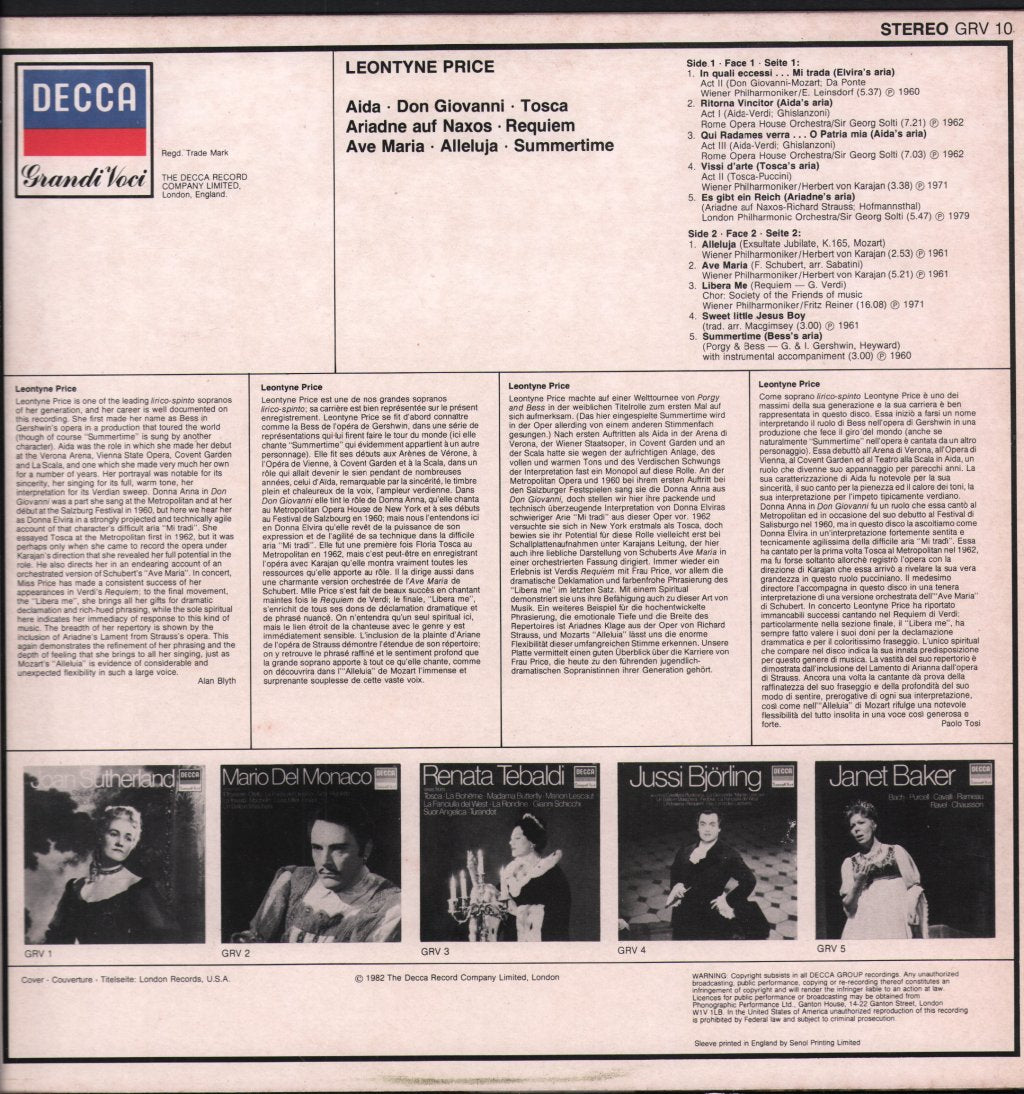 Leontyne Price - Leontyne Price - Lp