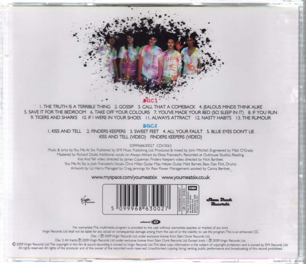You Me At Six - Take Off Your Colours - Cd