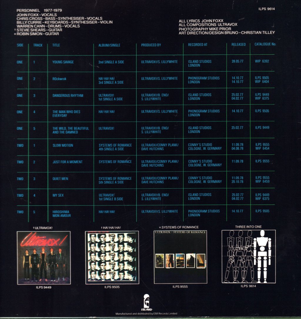 Ultravox - Three Into One - Lp