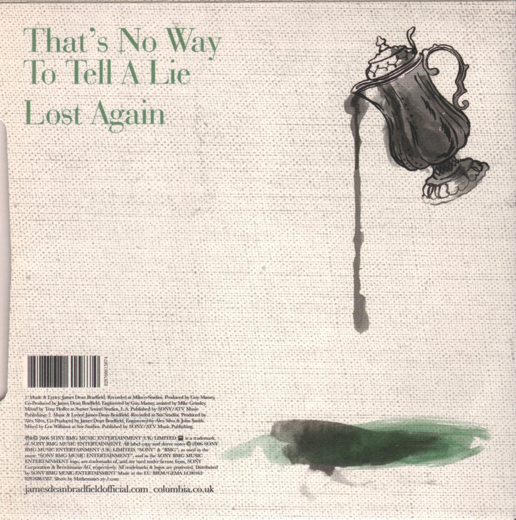 James Dean Bradfield - That's No Way To Tell A Lie - 7 Inch