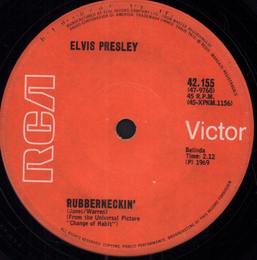 Elvis Presley - Don't Cry Daddy - 7 Inch