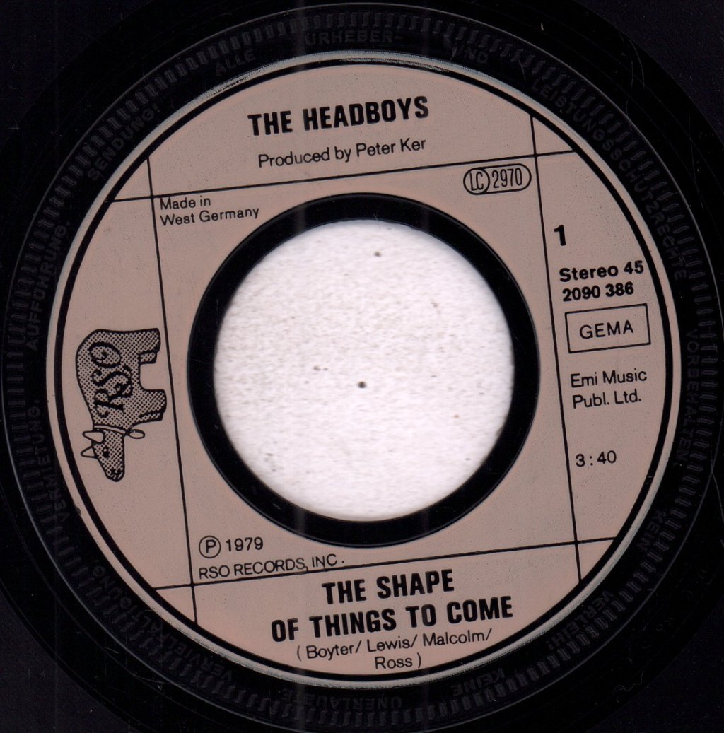 Headboys - Shape Of Things To Come - 7 Inch