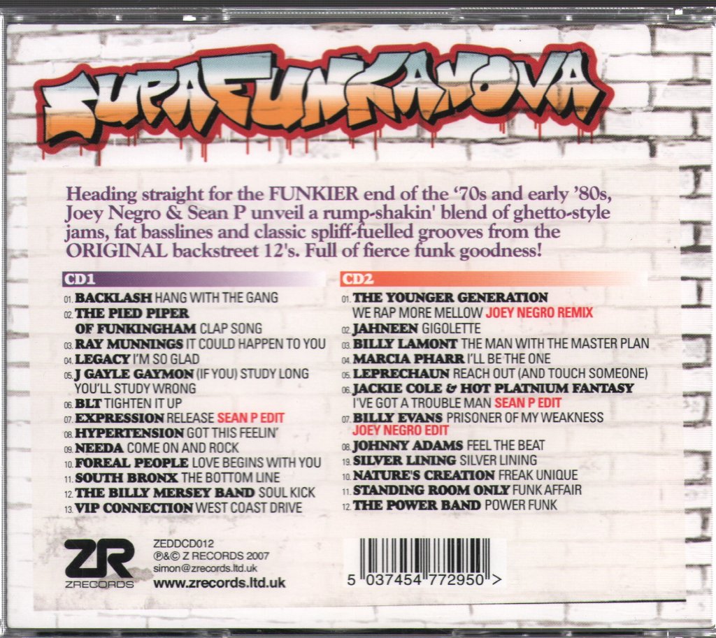 Various Artists - Supafunkanova (Badass Funk Classics From The Disco Boogie Era) - Cd