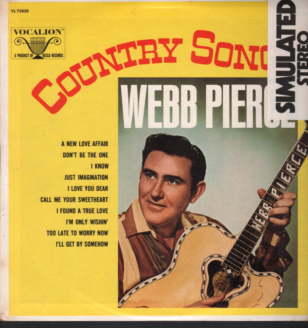 Webb Pierce - Country Songs - Lp