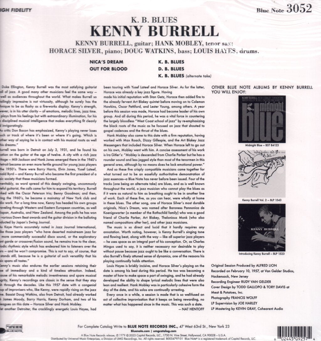 Kenny Burrell - K. B. Blues - Lp