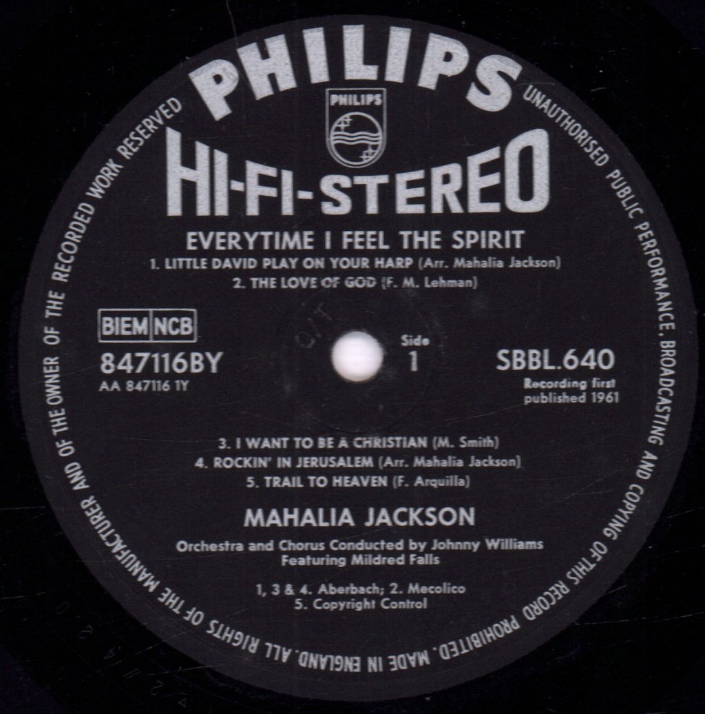 Mahalia Jackson - Everytime I Feel The Spirit - Lp