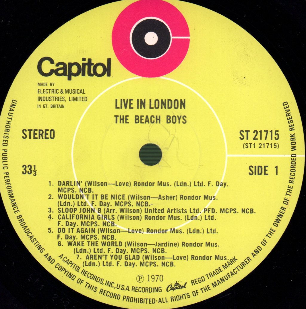 Beach Boys - Live In London - Lp