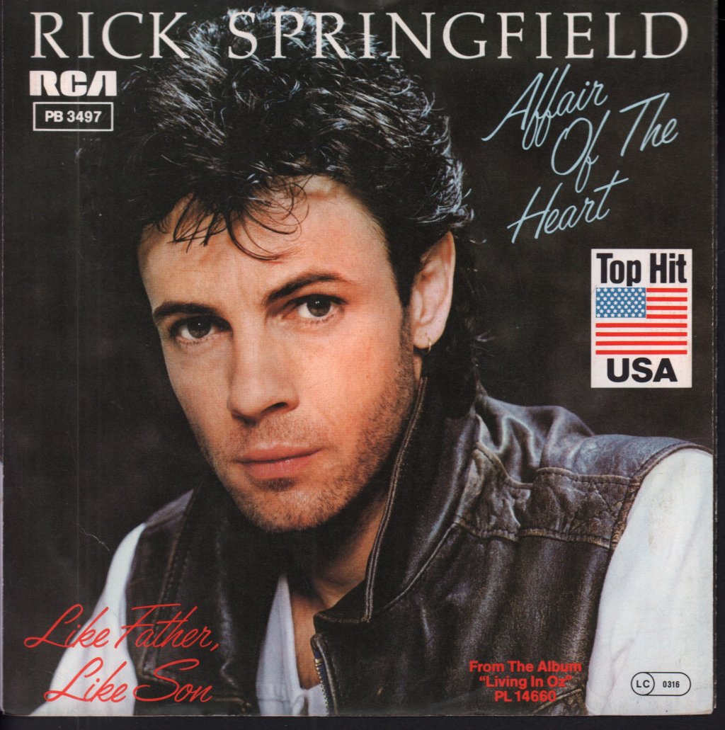 Rick Springfield - Affair Of The Heart - 7 Inch