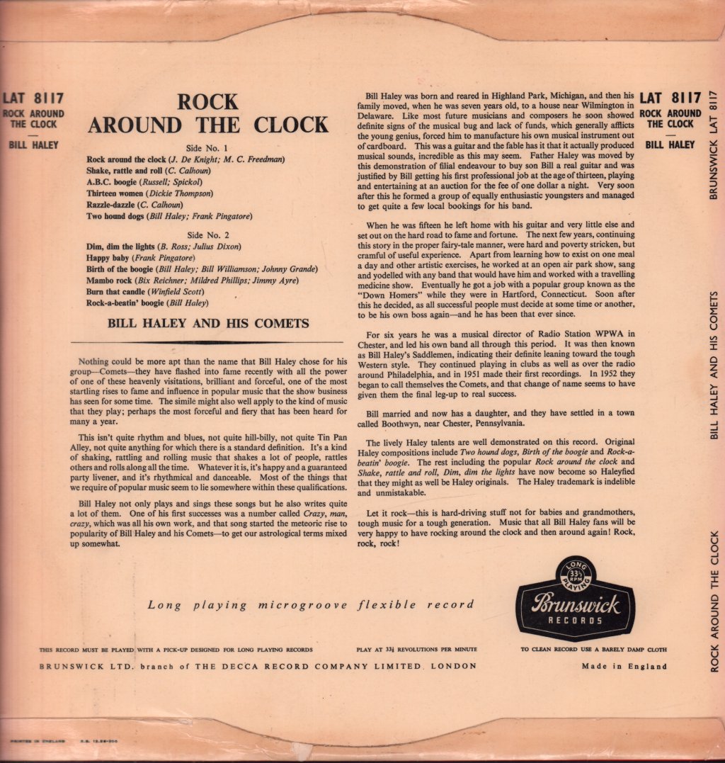 Bill Haley And His Comets - Rock Around The Clock - Lp