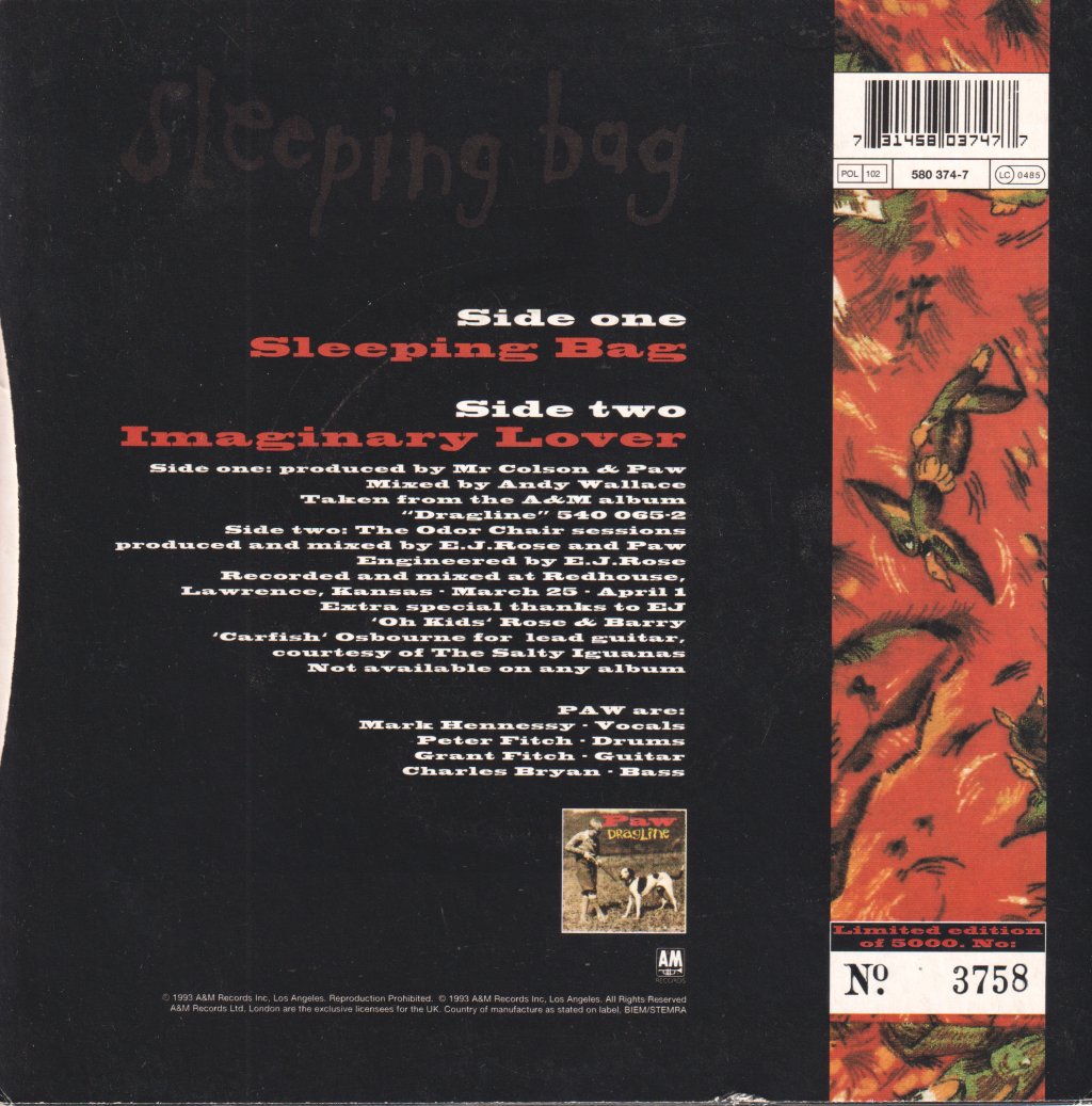 Paw - Sleeping Bag - 7 Inch
