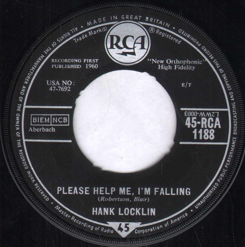 Hank Locklin - Please Help Me, I'm Falling - 7 Inch