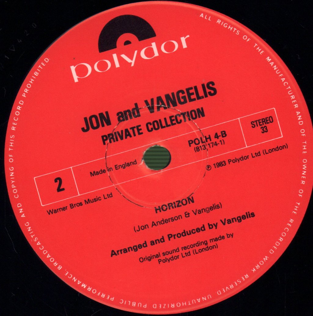 Jon And Vangelis - Private Collection - Lp
