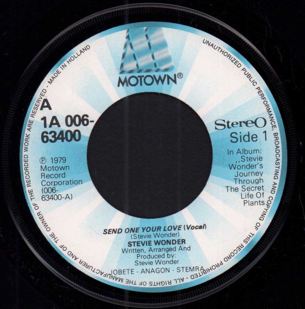 Stevie Wonder - Send One Your Love - 7 Inch