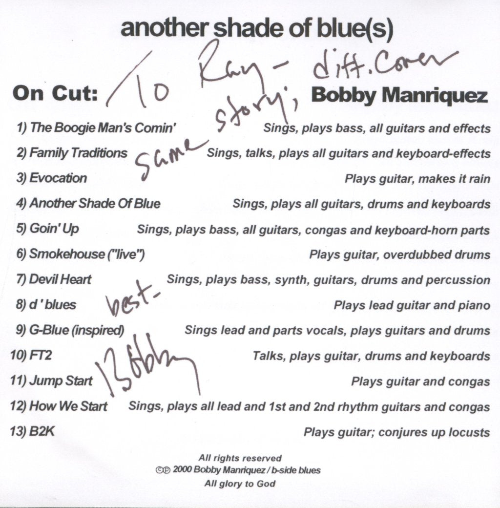 Bobby Manriquez - Another Shade Of Blue(s) - Cdr