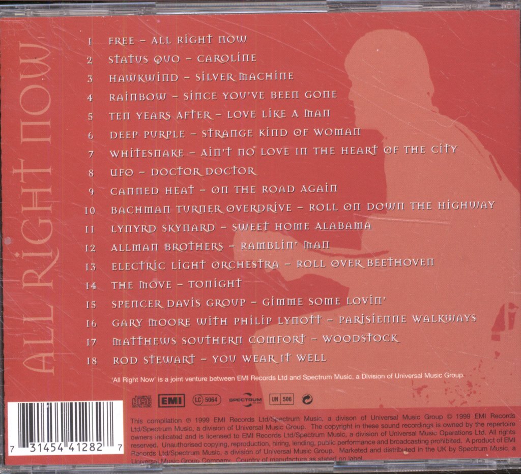 Various Artists - All Right Now (70's Rock Classics) - Cd