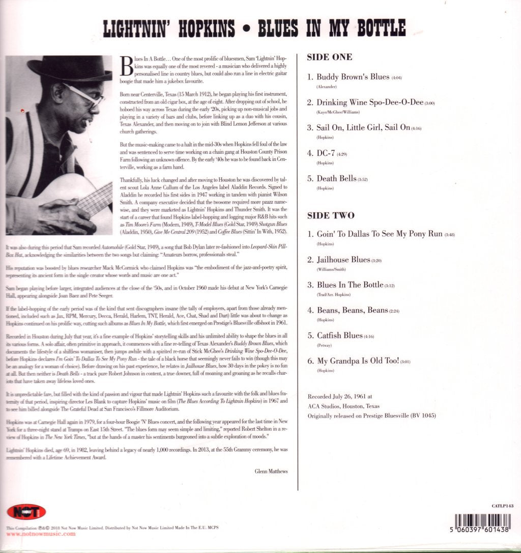 Lightnin' Hopkins - Blues In My Bottle - Lp