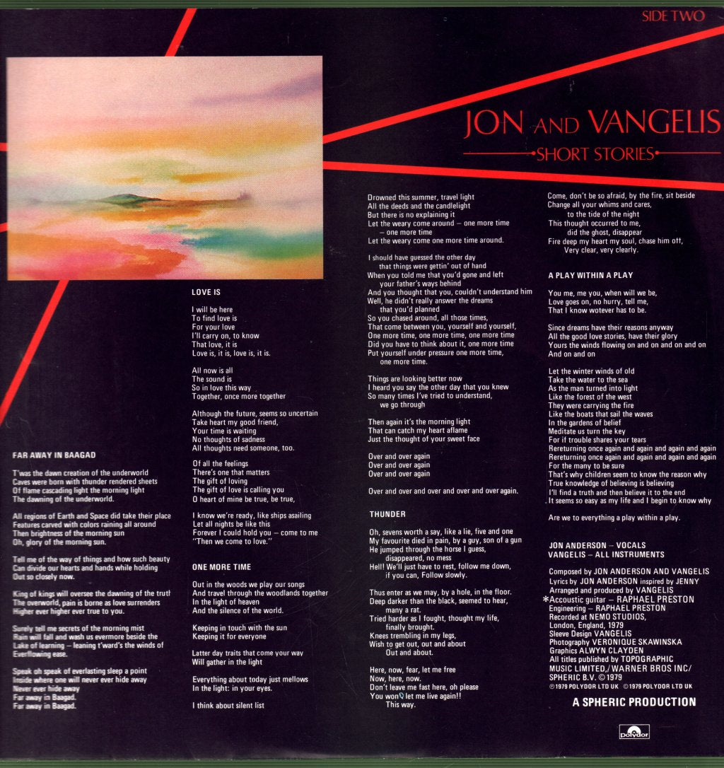 Jon And Vangelis - Short Stories - Lp