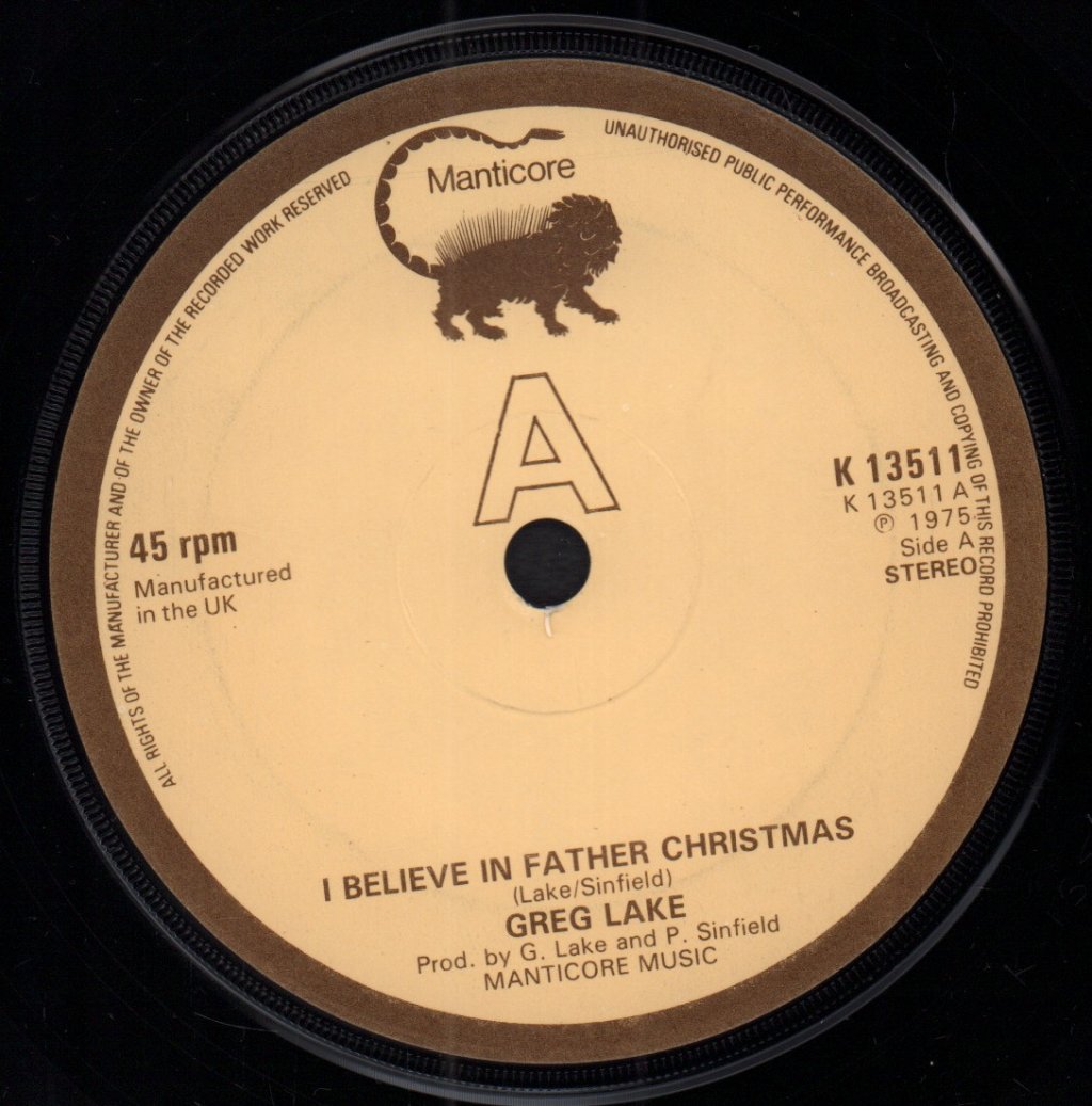 Greg Lake - I Believe In Father Christmas - 7 Inch