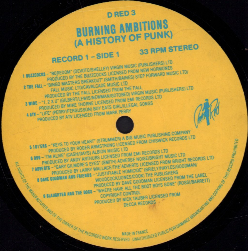 Burning Ambitions - A History Of Punks - Double Lp