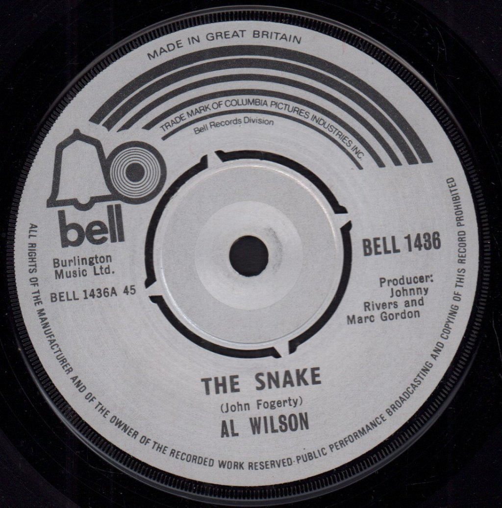 Al Wilson - Snake - 7 Inch