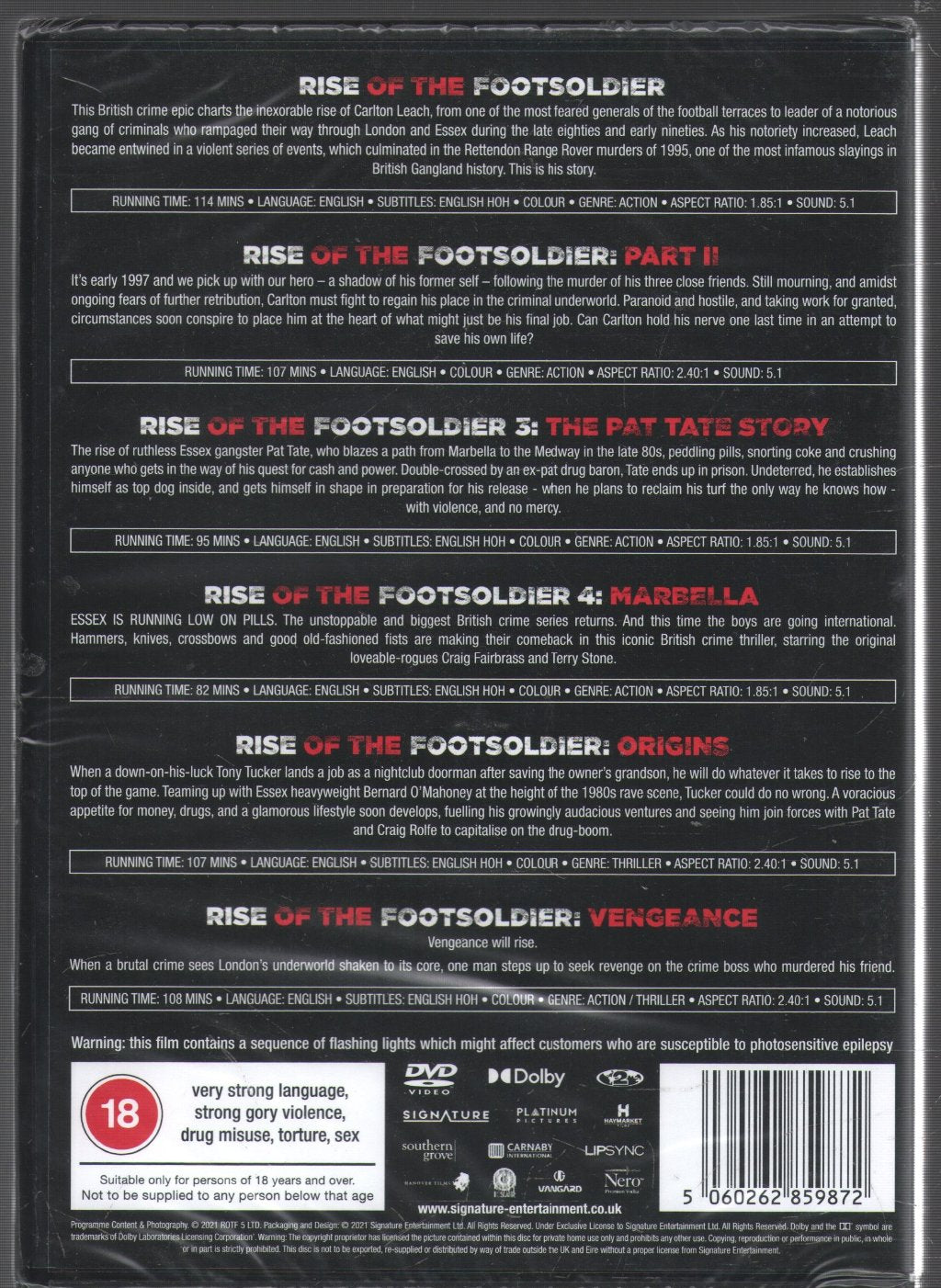 Rise of the Footsoldier - Six Film Collection - Dvd Set