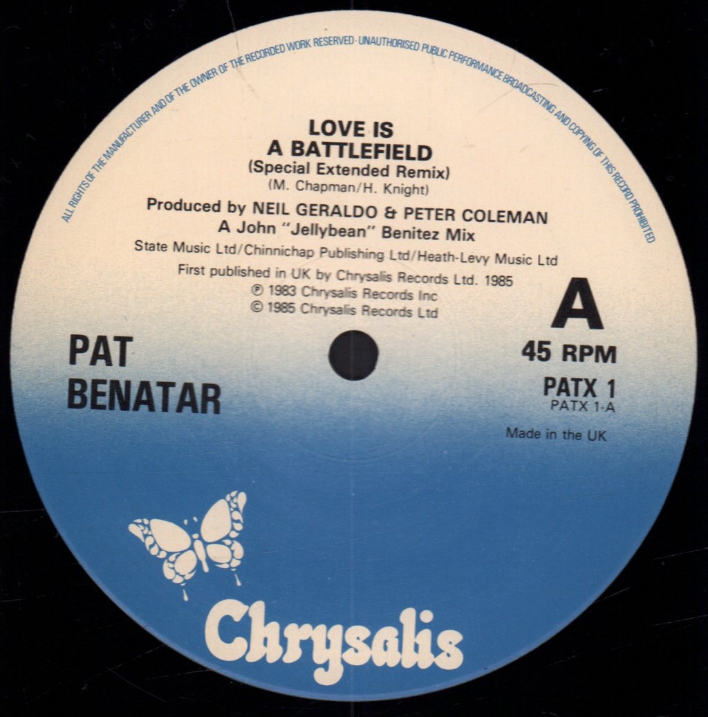 Pat Benatar - Love Is A Battlefield - 12 Inch