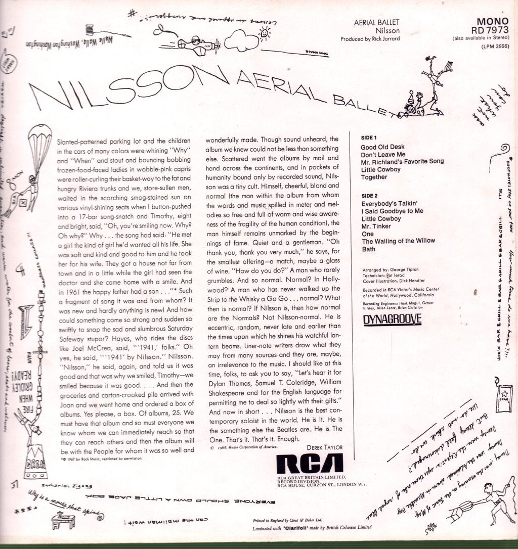 Harry Nilsson - Aerial Ballet - Lp