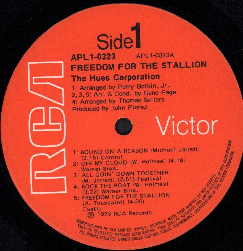 Hues Corporation - Freedom For The Stallion - Lp