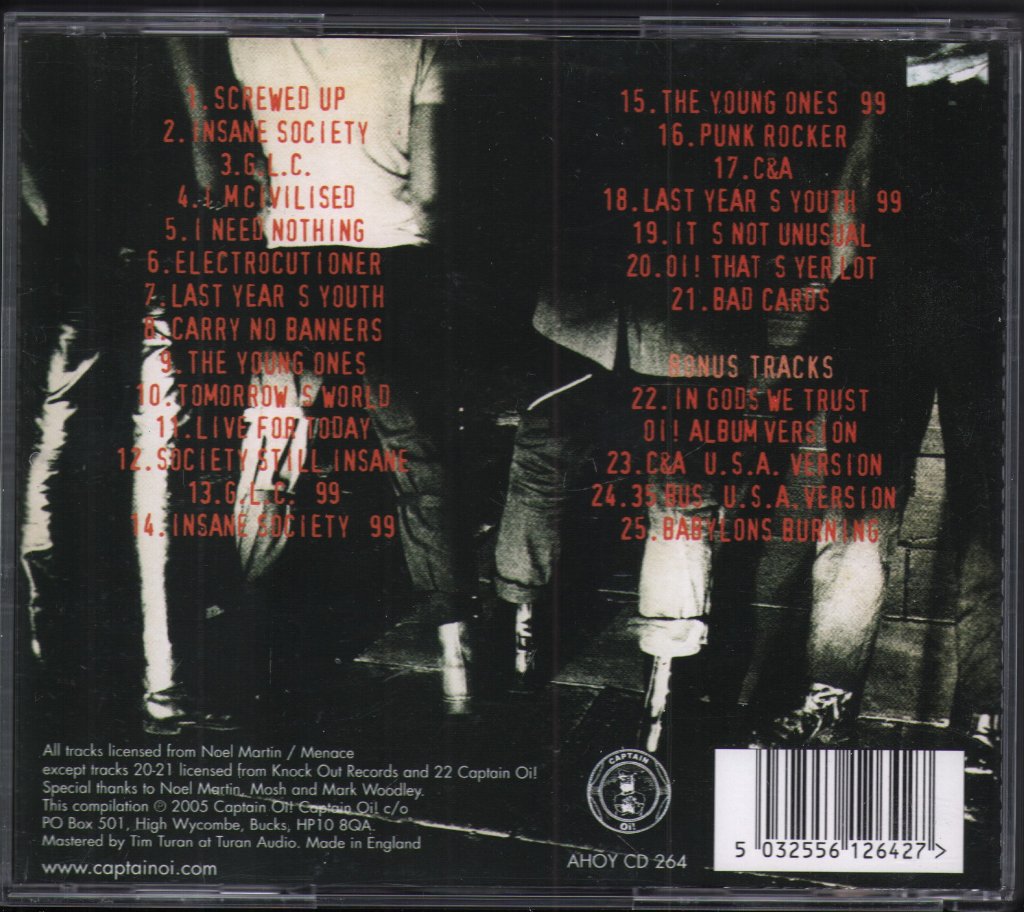 Menace (Punk Group) - Punk Singles Collection - Cd