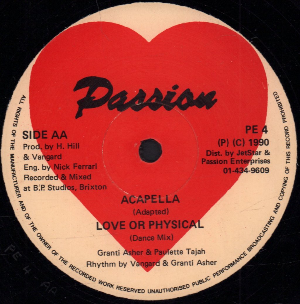 Granti Asher And Paulette Tajah - Love And Physical - 12 Inch