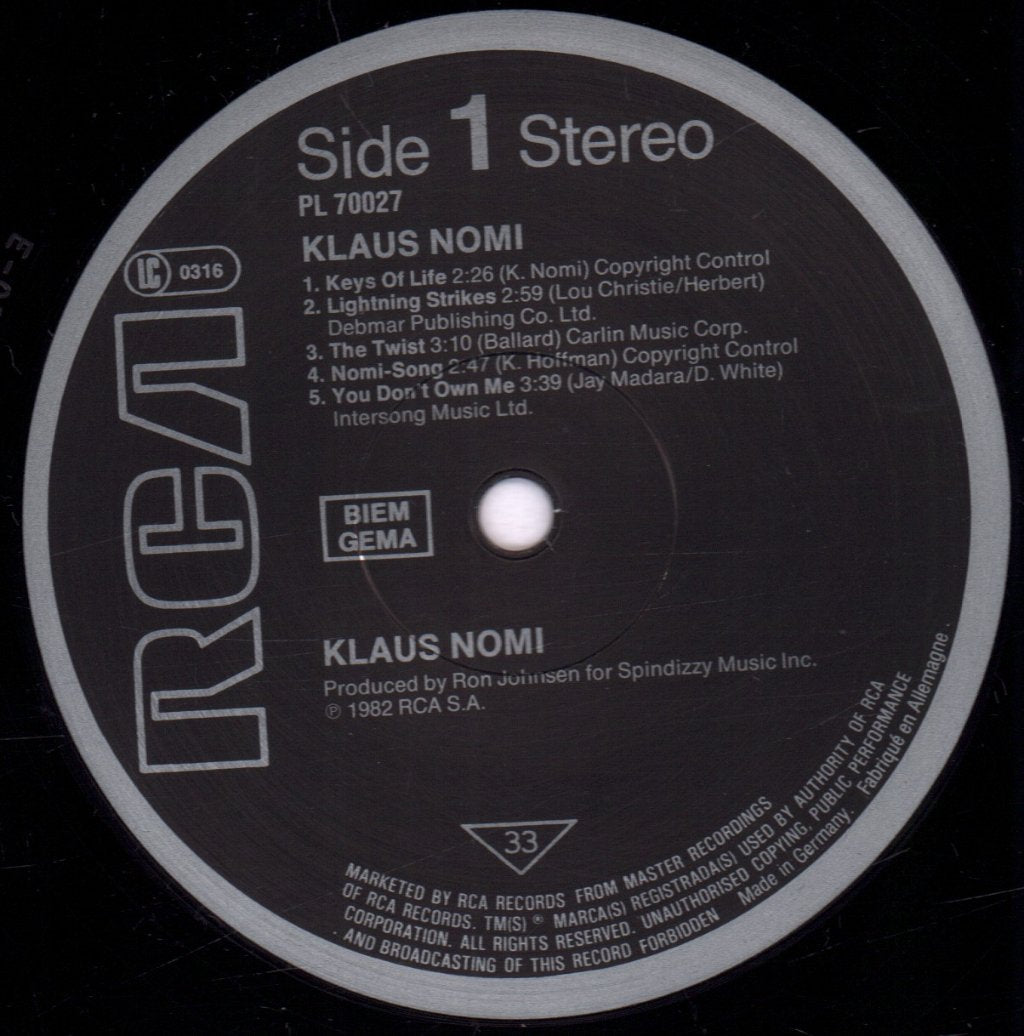 Klaus Nomi - Klaus Nomi - Lp