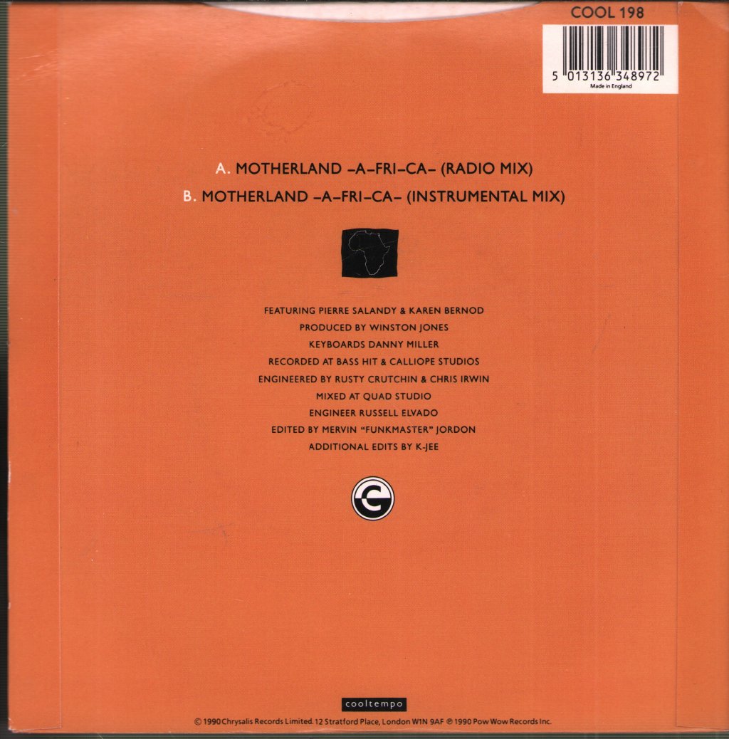 Tribal House - Motherland-A-Fri-Ca - 7 Inch