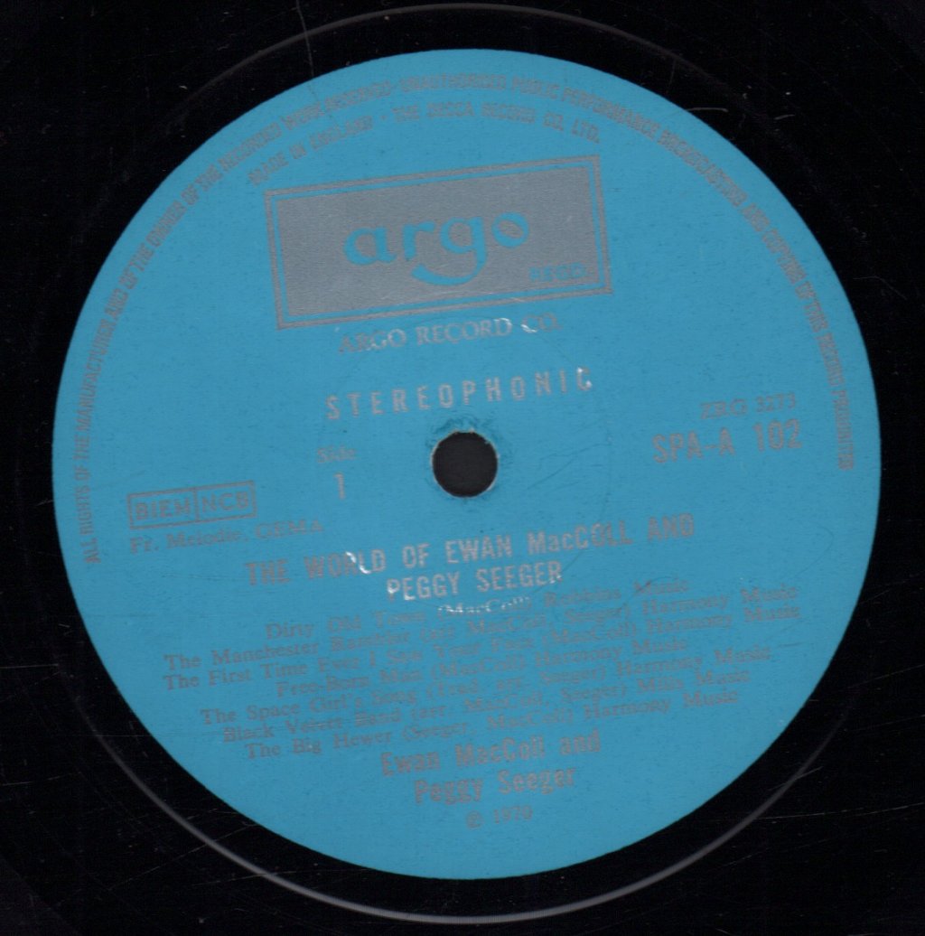 Ewan Maccoll And Peggy Seeger - World Of - Lp
