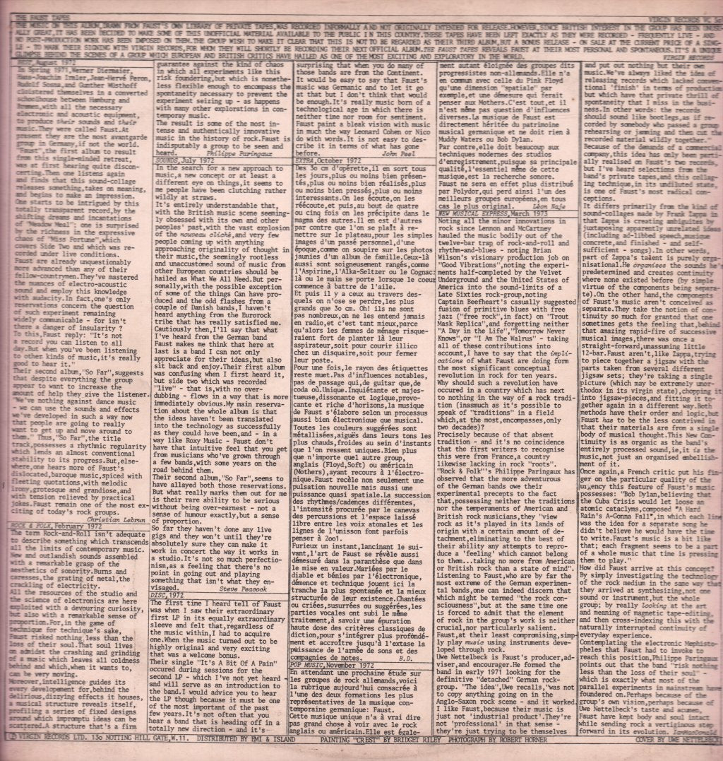 Faust - Faust Tapes - Lp