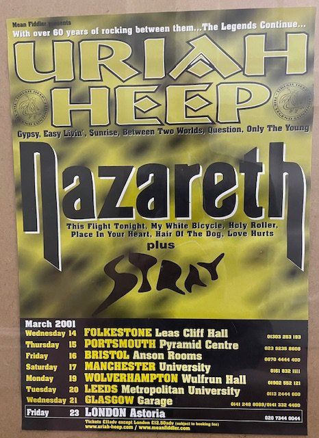 Uriah Heep / Nazareth / Stray - Mean Fiddler Presents - Poster