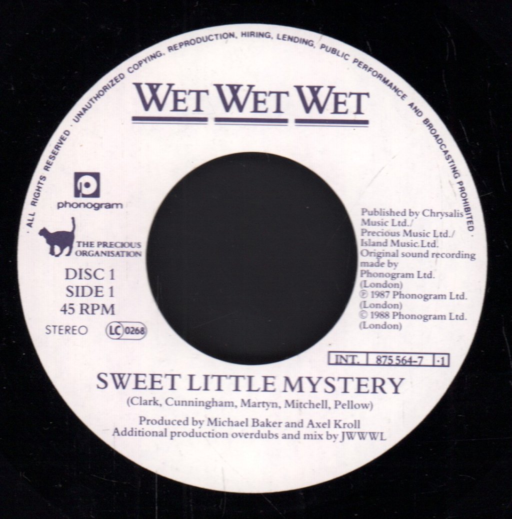 Wet Wet Wet - Sweet Little Mystery - Double 7 Inch