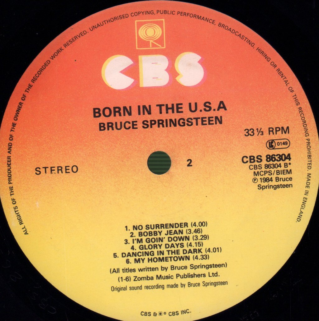 Bruce Springsteen - Born In The Usa - Lp